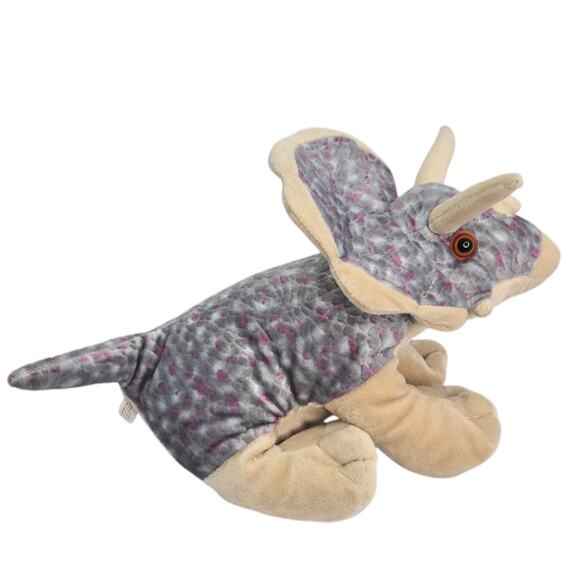 Wild Republic Triceratops‎ Dinosaur Prehistoric Pebbled Stuffed Animal Plush Toy - Picture 6 of 7